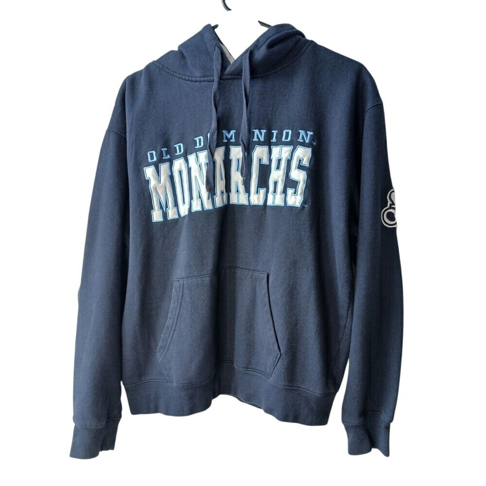 Old Dominion Monarchs Hoodie Men’s Large Navy BlueCollegePullover Sweatshirt ODU